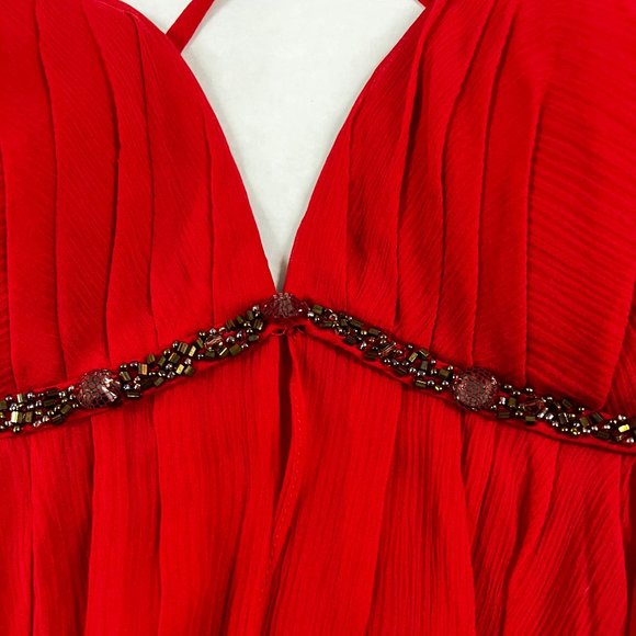Beautiful Silk BCBG Handkerchief Red Dress - Sz 8 - Picture 3 of 7